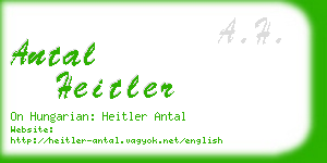 antal heitler business card